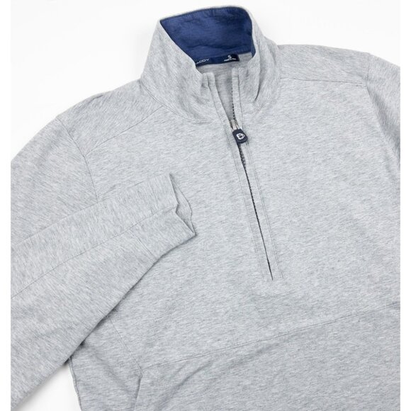 B. Draddy Pullover Sweatshirt Men's Small 1/2 Zip Heather Gray Pocket Golf - Picture 7 of 12